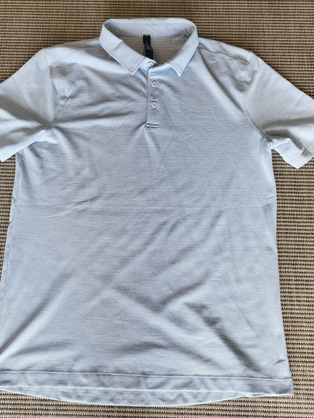 lululemon athletica Light Blue Men's Polo - Breathable Short Sleeve